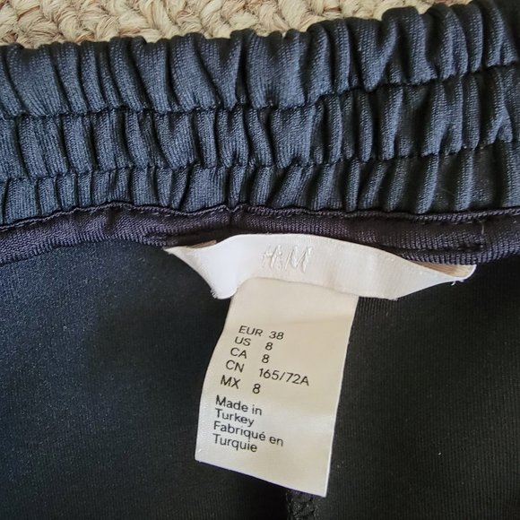H&M Black Legging with White Side Stripes Size 8 - Picture 7 of 8